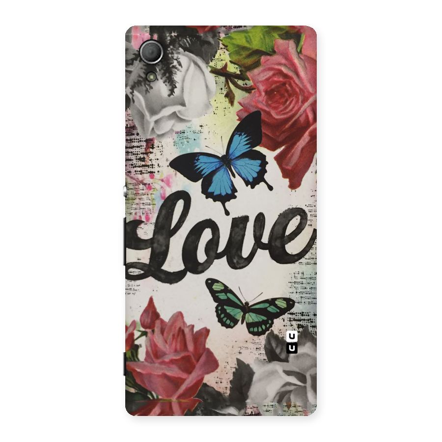 Lovely Butterfly Love Back Case for Xperia Z3 Plus