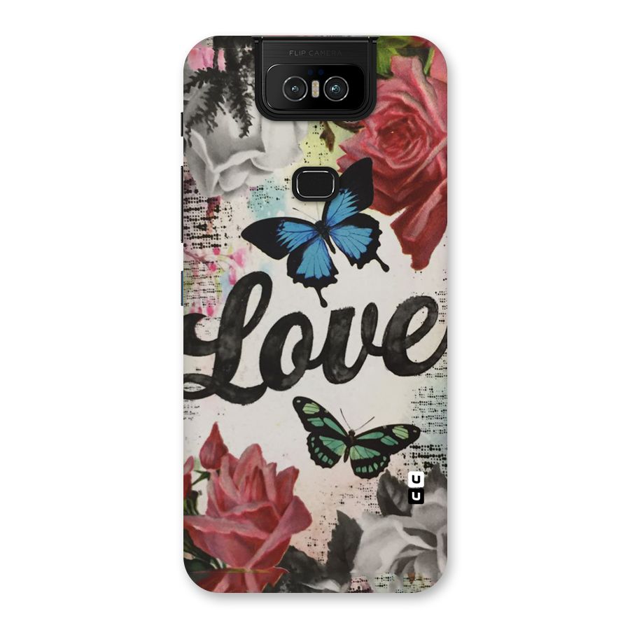 Lovely Butterfly Love Back Case for Zenfone 6z