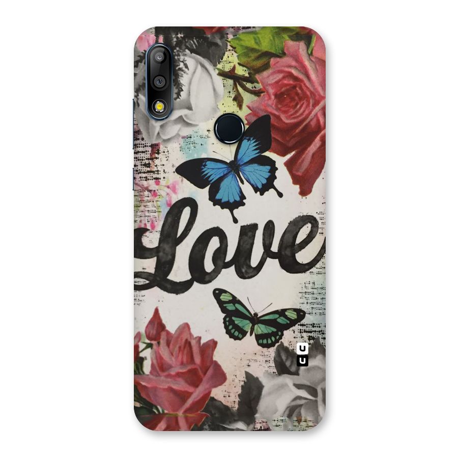 Lovely Butterfly Love Back Case for Zenfone Max Pro M2