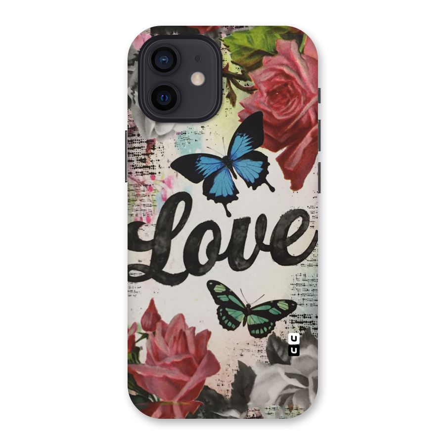 Lovely Butterfly Love Back Case for iPhone 12