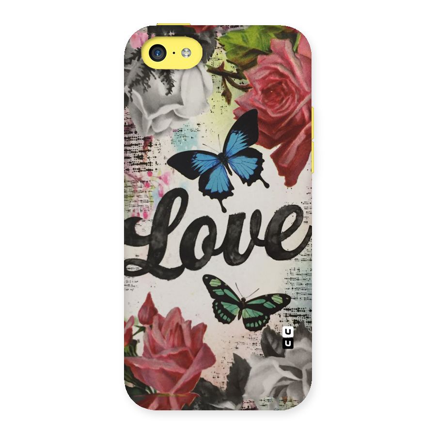 Lovely Butterfly Love Back Case for iPhone 5C