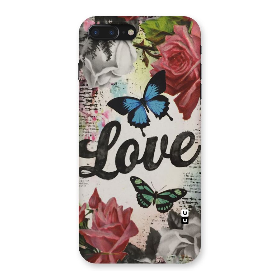 Lovely Butterfly Love Back Case for iPhone 7 Plus