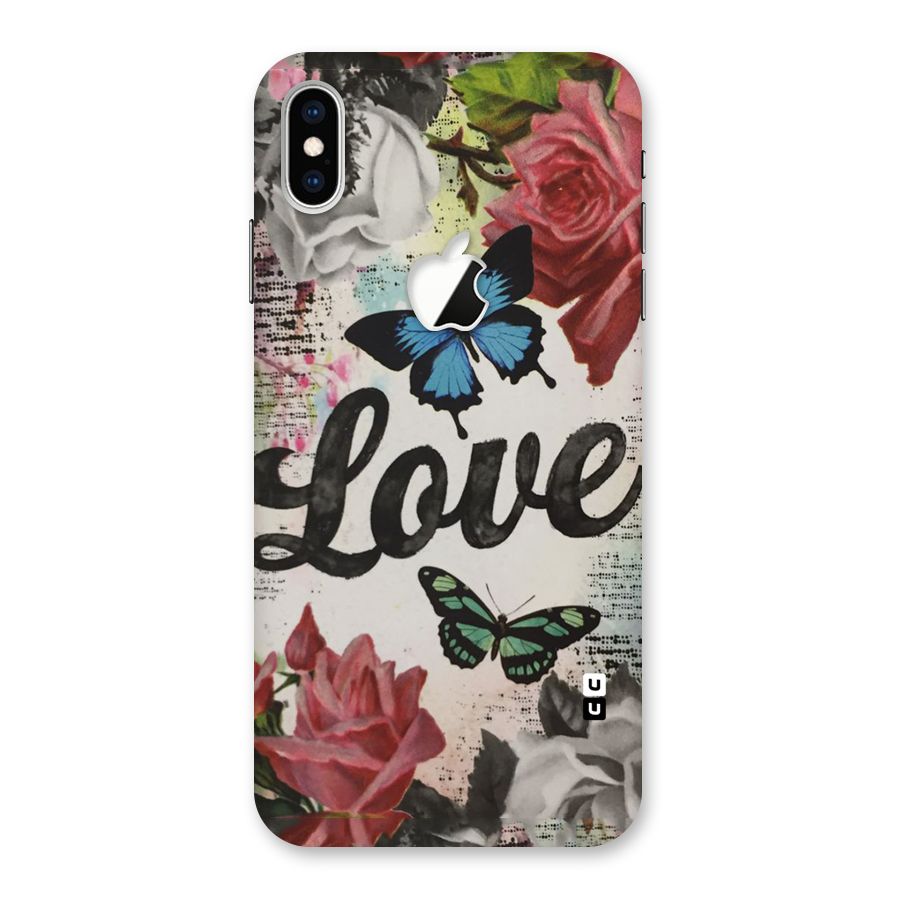 Lovely Butterfly Love Back Case for iPhone XS Max Apple Cut
