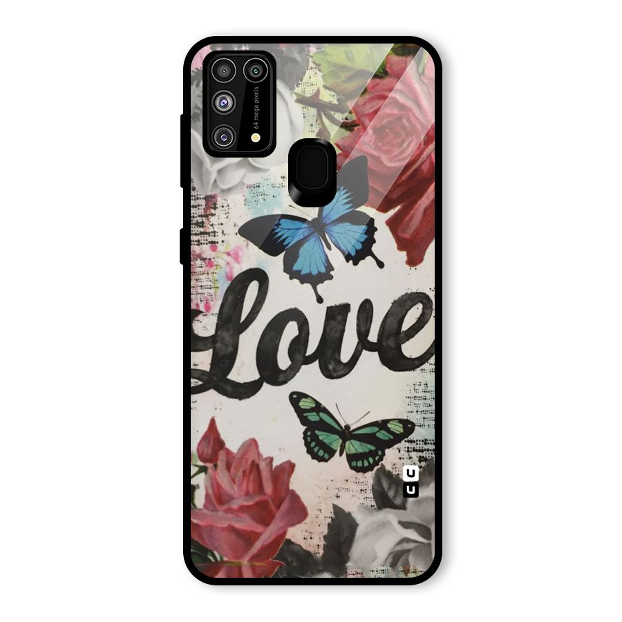 Lovely Butterfly Love Glass Back Case for Galaxy F41