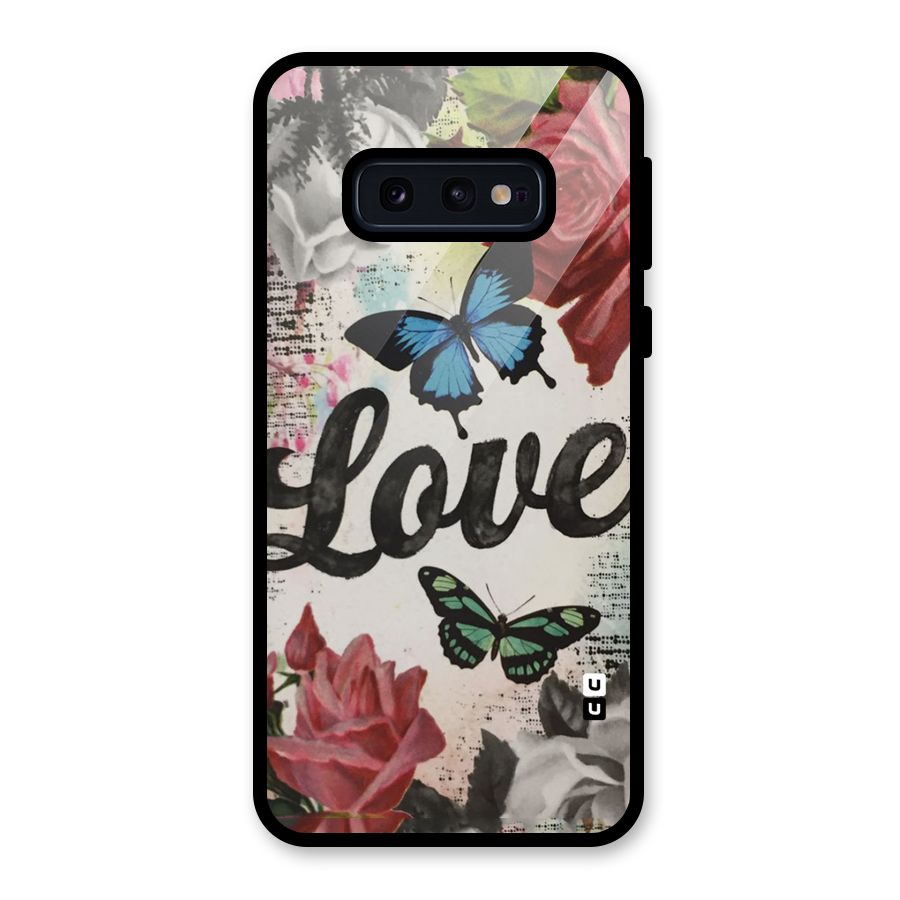 Lovely Butterfly Love Glass Back Case for Galaxy S10e