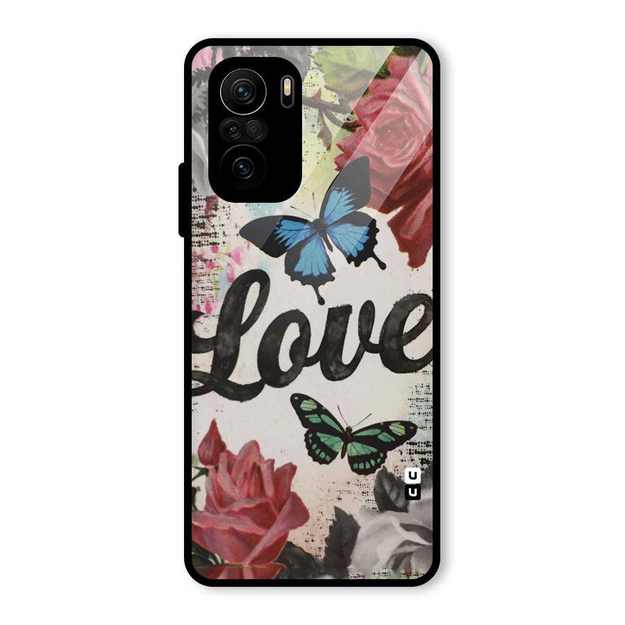 Lovely Butterfly Love Glass Back Case for Mi 11X Pro