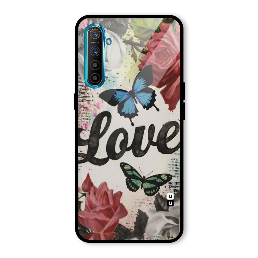 Lovely Butterfly Love Glass Back Case for Realme X2