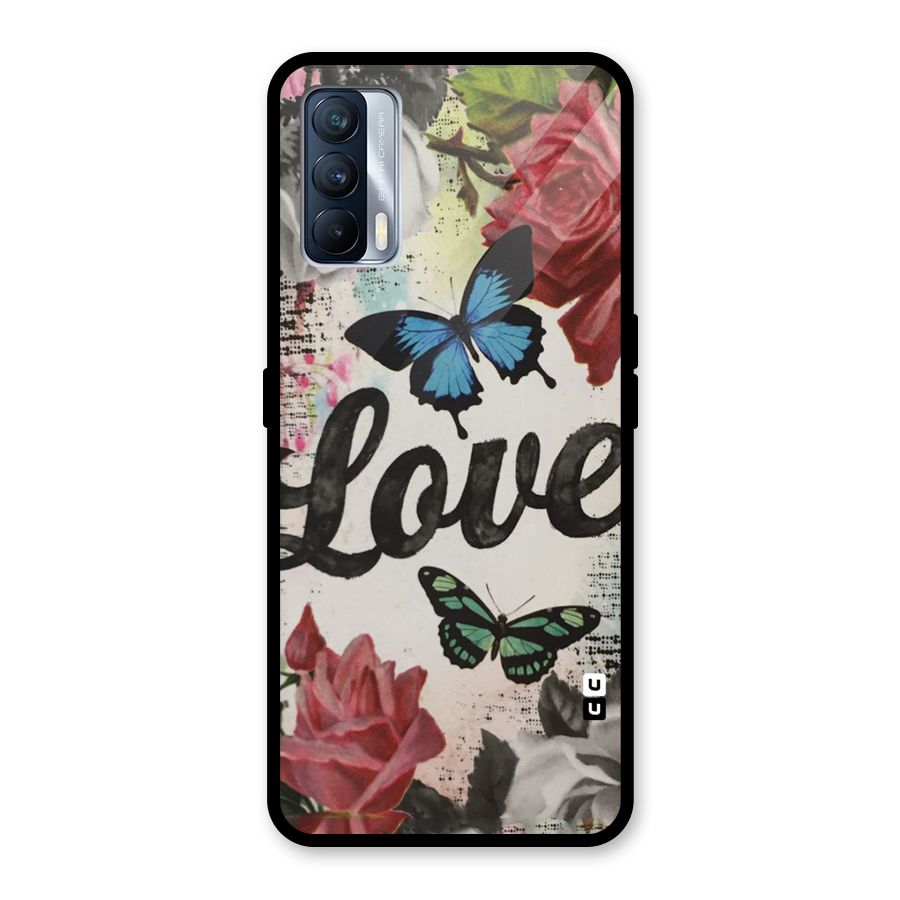 Lovely Butterfly Love Glass Back Case for Realme X7
