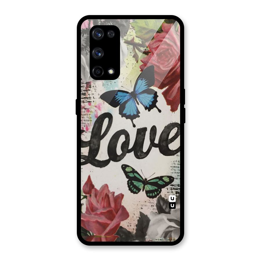 Lovely Butterfly Love Glass Back Case for Realme X7 Pro