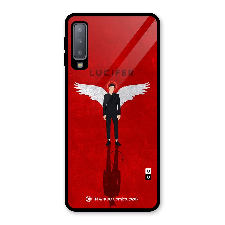 Lucifer Archangel Shadow Glass Back Case for Galaxy A7 (2018)