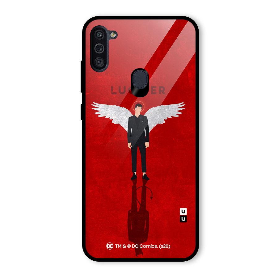 Lucifer Archangel Shadow Glass Back Case for Galaxy M11