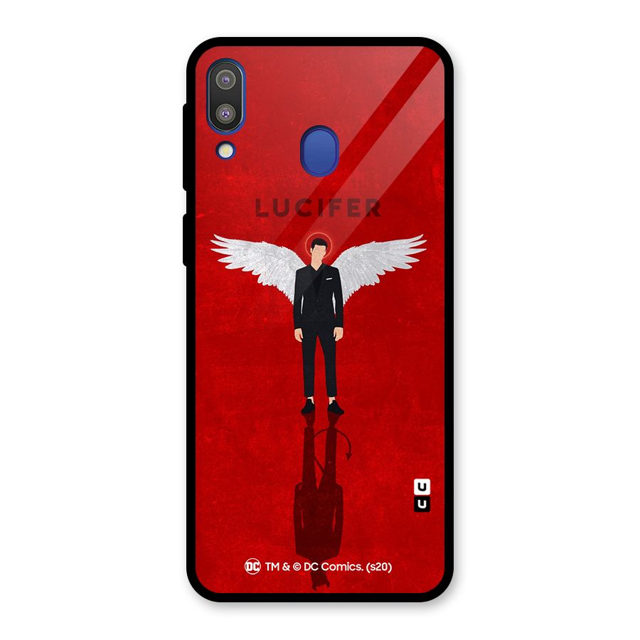 Lucifer Archangel Shadow Glass Back Case for Galaxy M20