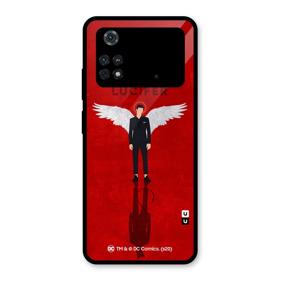Lucifer Archangel Shadow Glass Back Case for Poco M4 Pro 4G