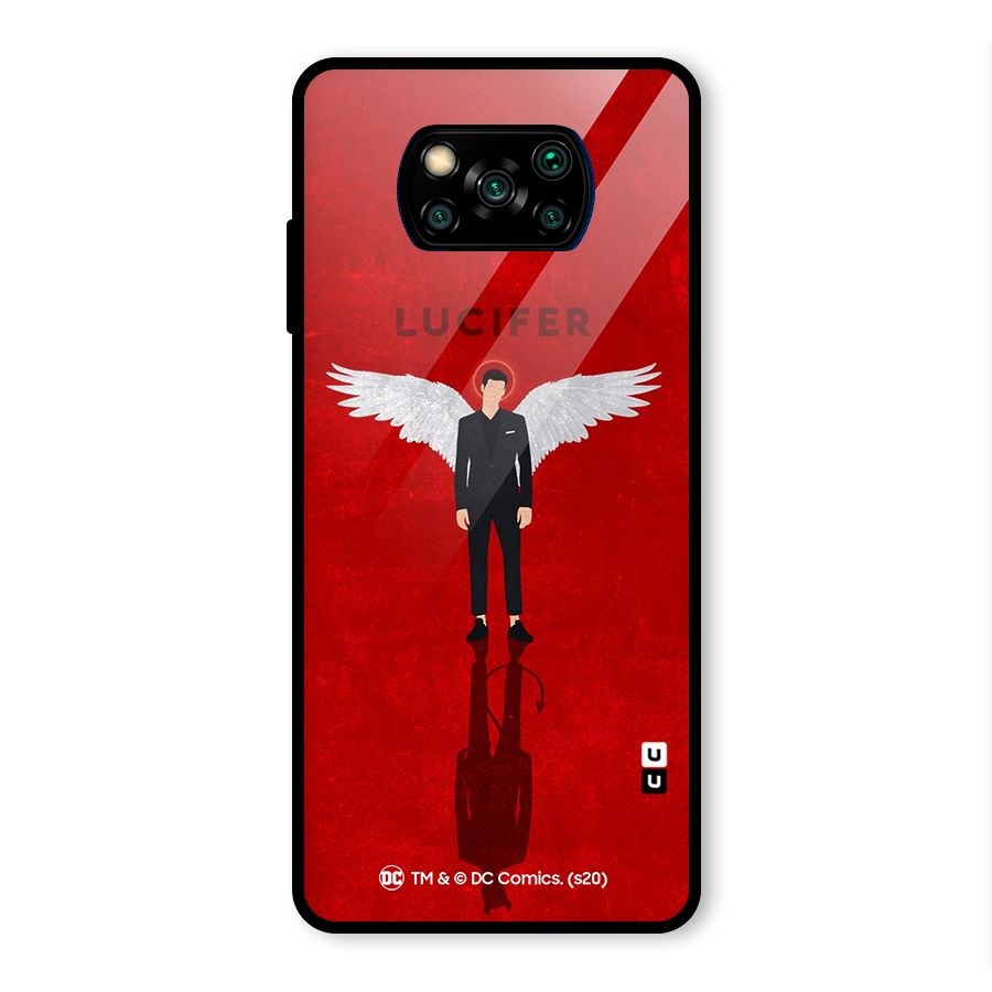 Lucifer Archangel Shadow Glass Back Case for Poco X3 Pro