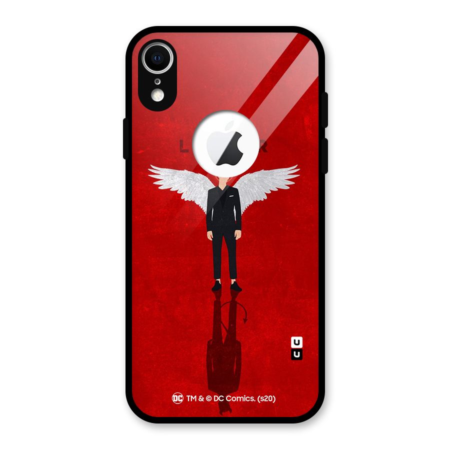 Lucifer Archangel Shadow Glass Back Case for iPhone XR Logo Cut