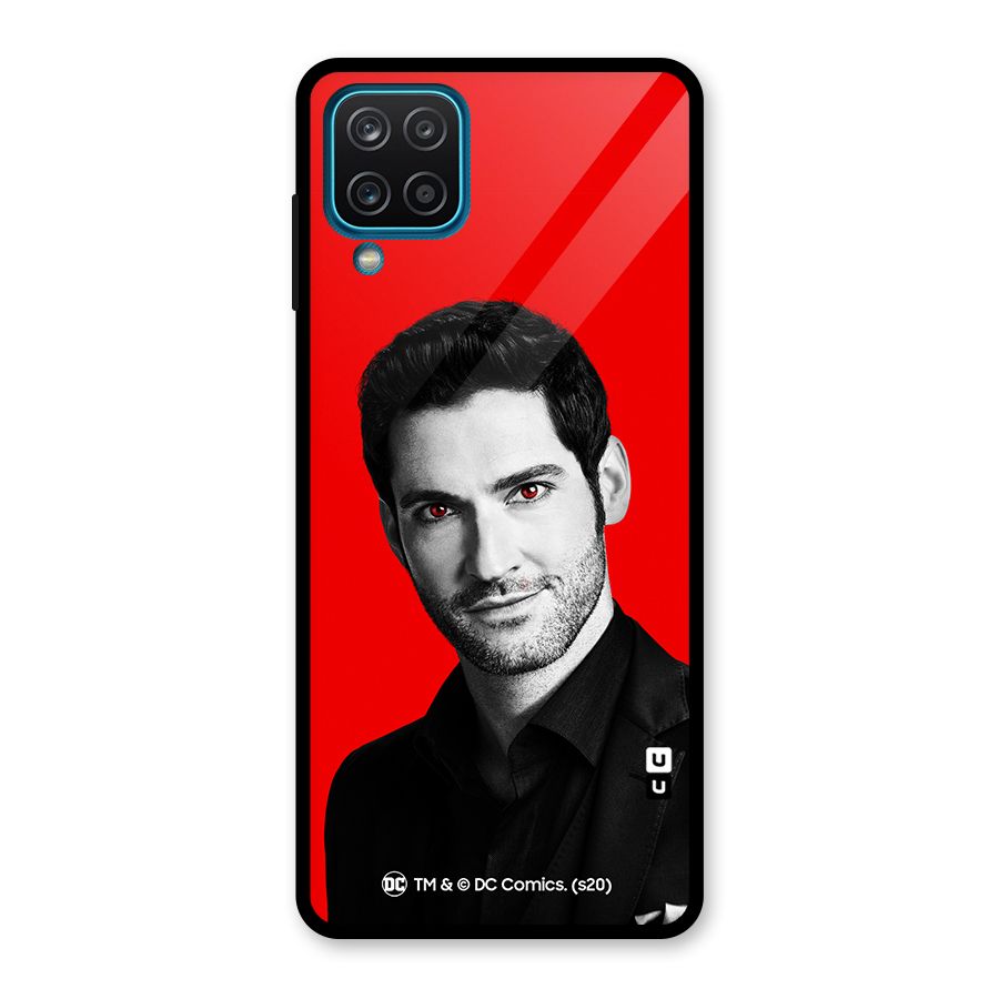 Lucifer Devil Smile Glass Back Case for Galaxy A12