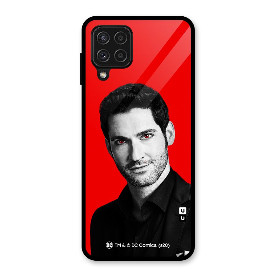 Lucifer Devil Smile Glass Back Case for Galaxy A22 4G