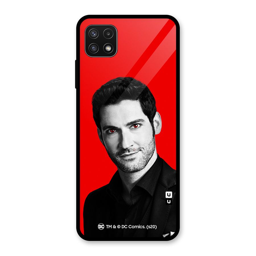 Lucifer Devil Smile Glass Back Case for Galaxy A22 5G