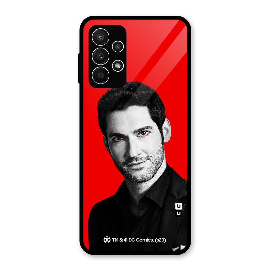 Lucifer Devil Smile Glass Back Case for Galaxy A23