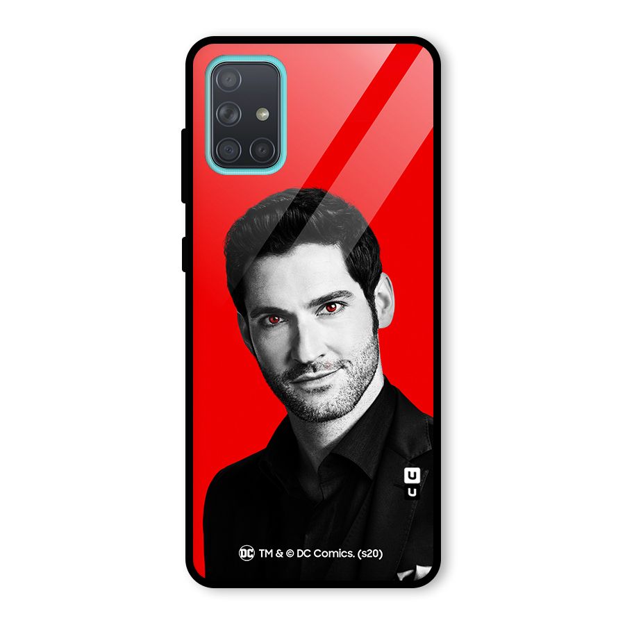 Lucifer Devil Smile Glass Back Case for Galaxy A71