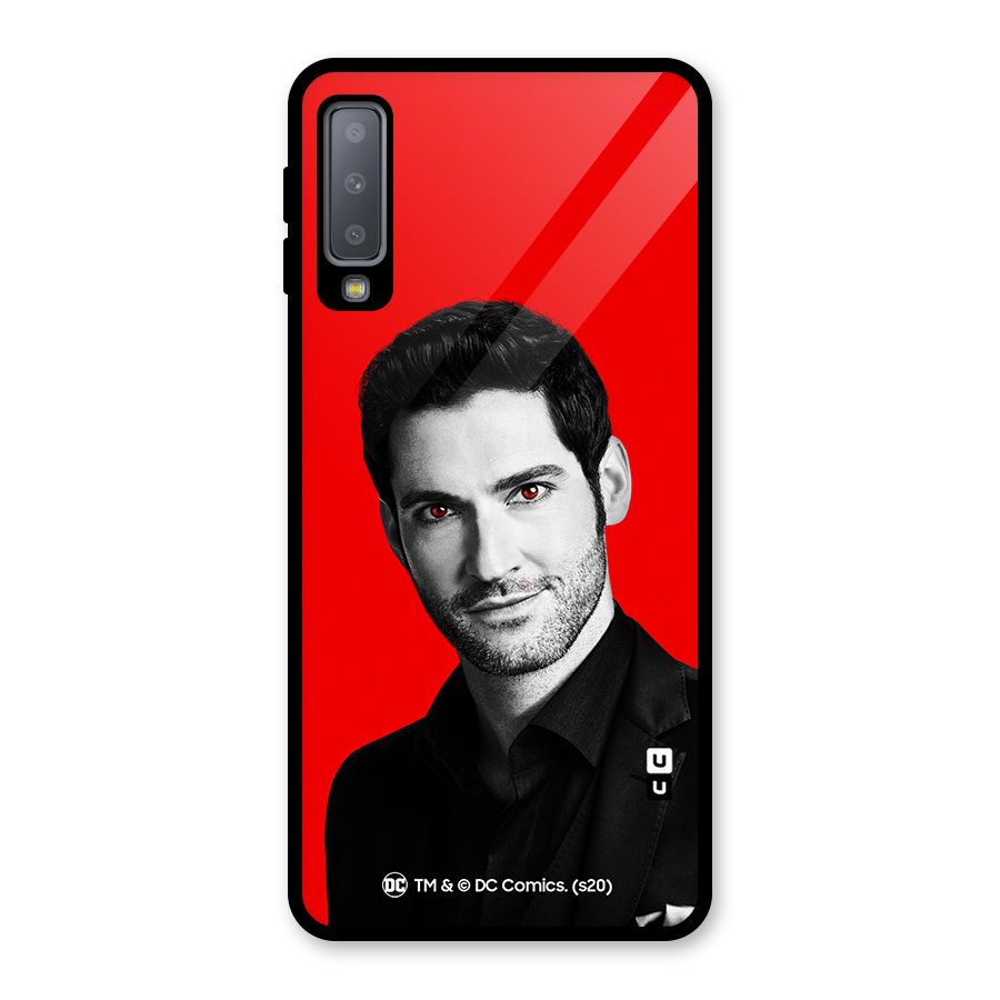 Lucifer Devil Smile Glass Back Case for Galaxy A7 (2018)