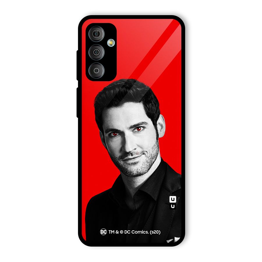 Lucifer Devil Smile Glass Back Case for Galaxy F23