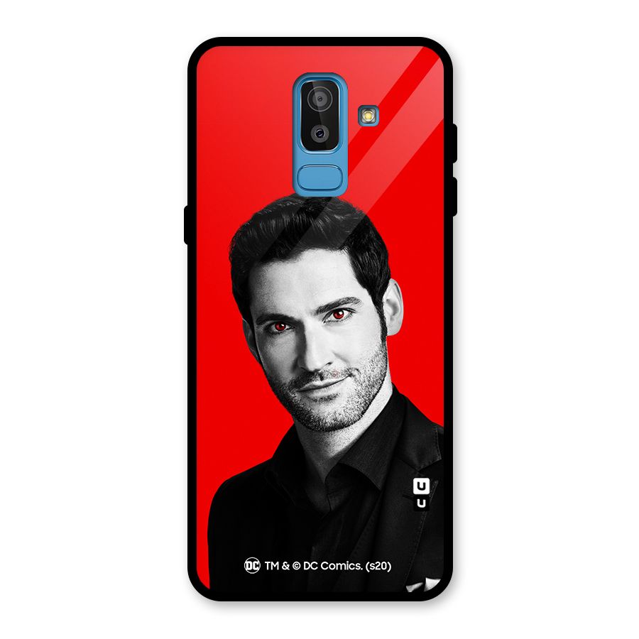 Lucifer Devil Smile Glass Back Case for Galaxy J8