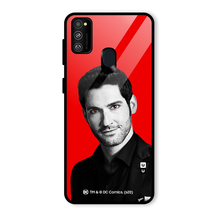 Lucifer Devil Smile Glass Back Case for Galaxy M30s