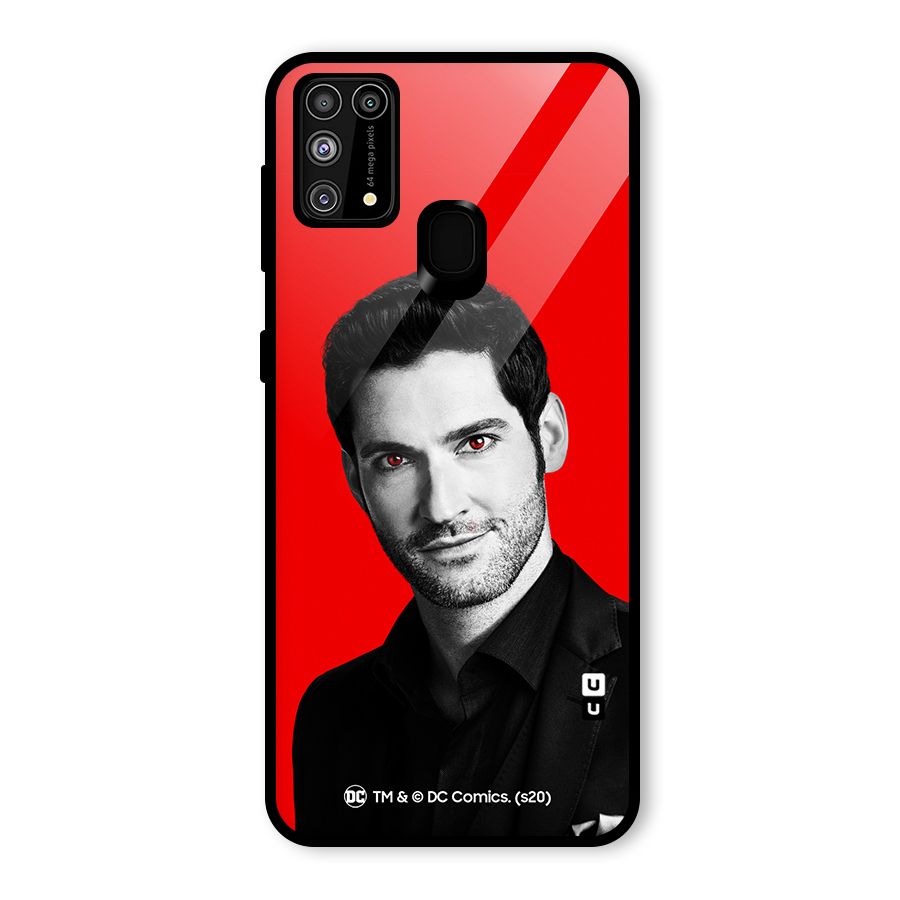 Lucifer Devil Smile Glass Back Case for Galaxy M31