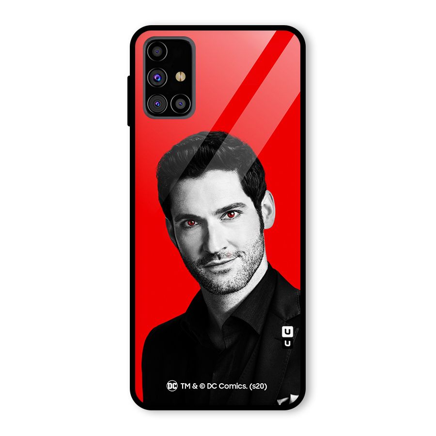 Lucifer Devil Smile Glass Back Case for Galaxy M31s