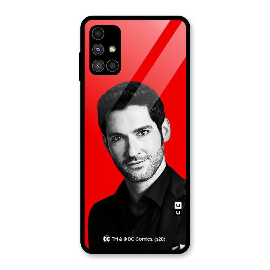 Lucifer Devil Smile Glass Back Case for Galaxy M51