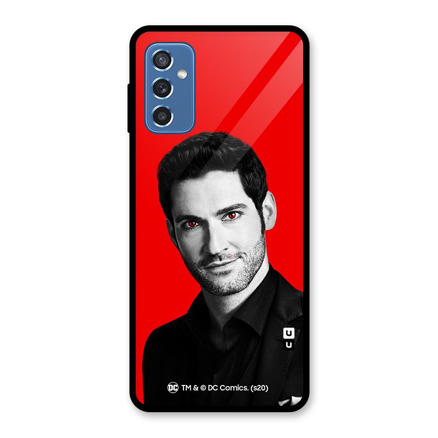 Lucifer Devil Smile Glass Back Case for Galaxy M52 5G