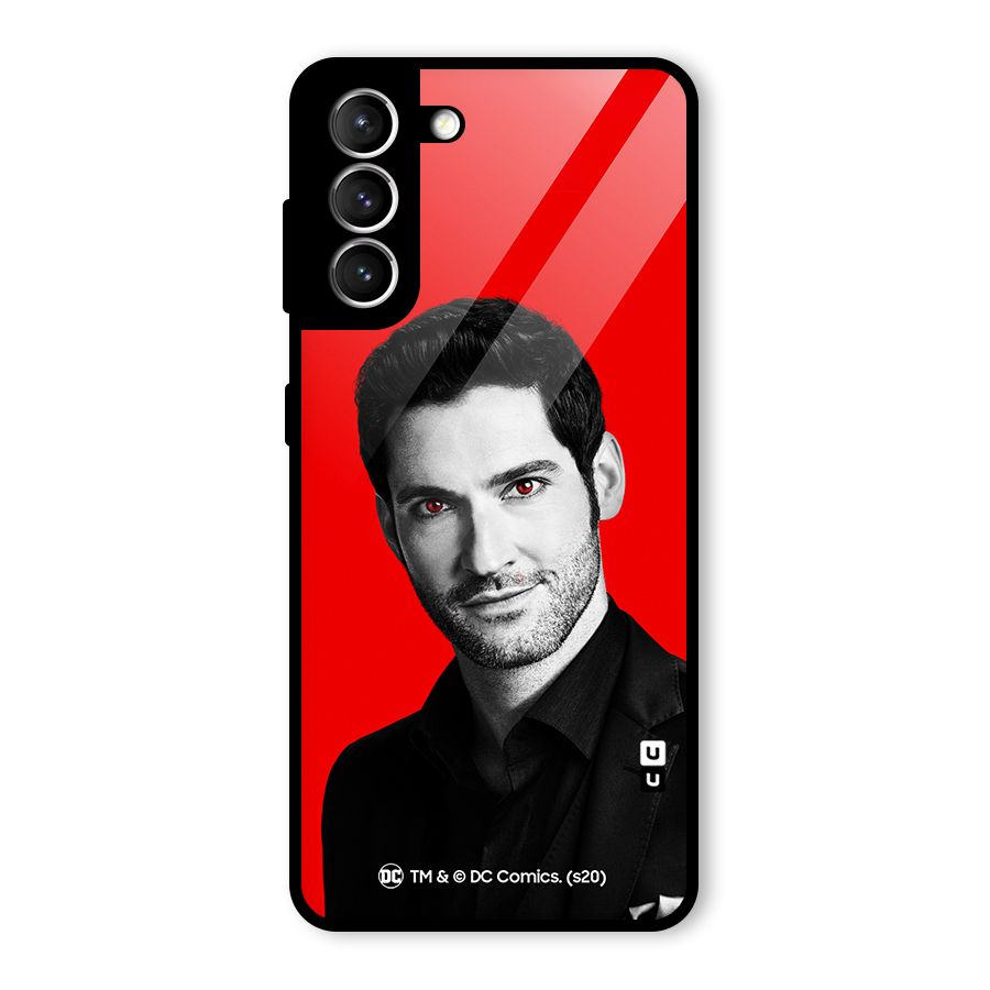 Lucifer Devil Smile Glass Back Case for Galaxy S21 5G