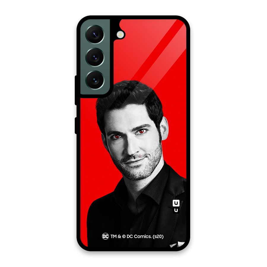 Lucifer Devil Smile Glass Back Case for Galaxy S22 5G
