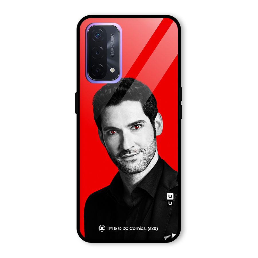 Lucifer Devil Smile Glass Back Case for Oppo A74 5G