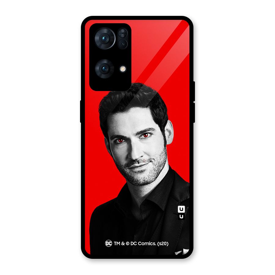 Lucifer Devil Smile Glass Back Case for Oppo Reno7 Pro 5G