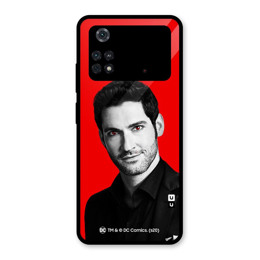 Lucifer Devil Smile Glass Back Case for Poco M4 Pro 4G