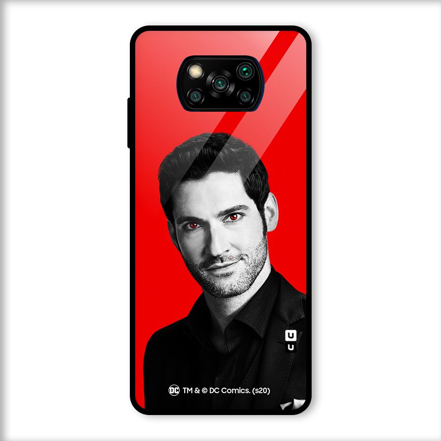 Lucifer Devil Smile Glass Back Case for Poco X3