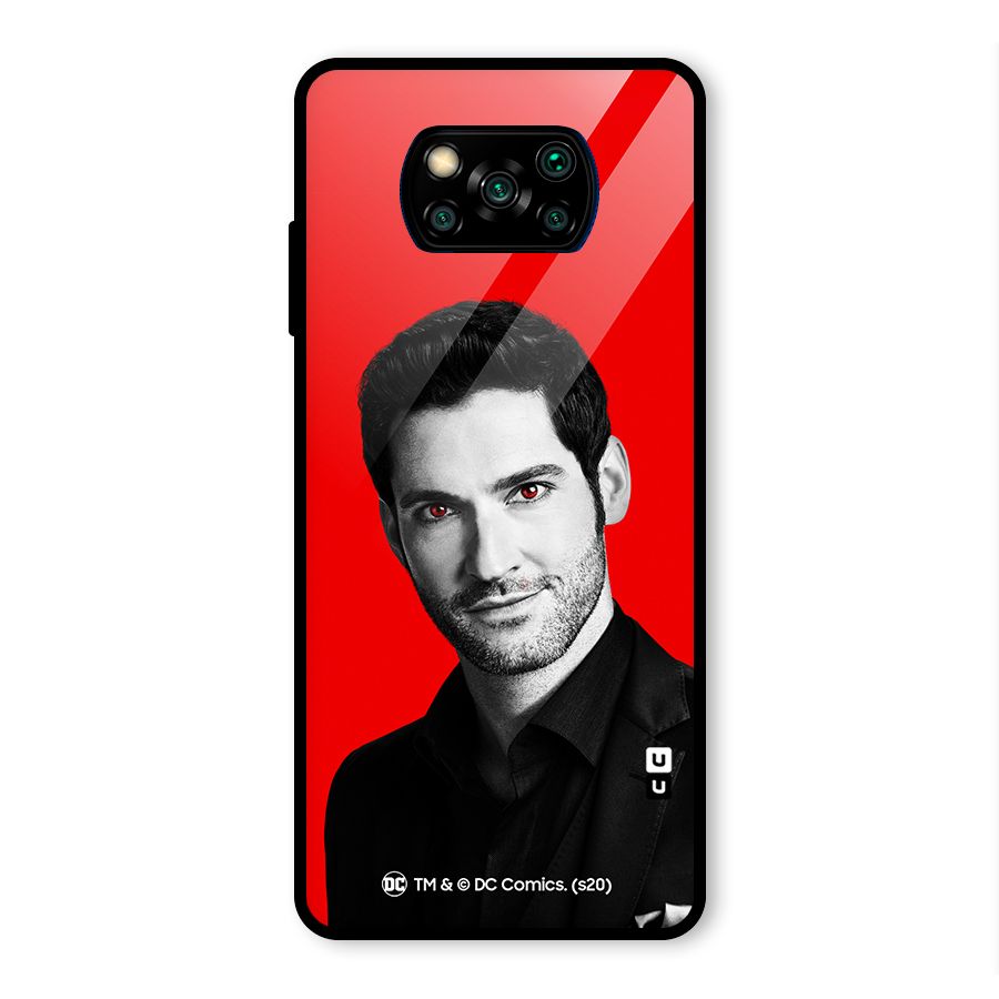Lucifer Devil Smile Glass Back Case for Poco X3 Pro