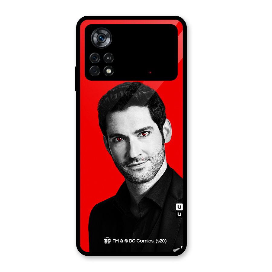 Lucifer Devil Smile Glass Back Case for Poco X4 Pro 5G