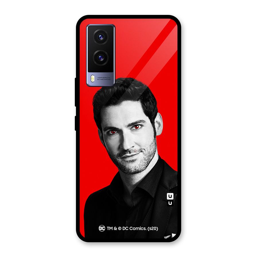 Lucifer Devil Smile Glass Back Case for Vivo V21e 5G