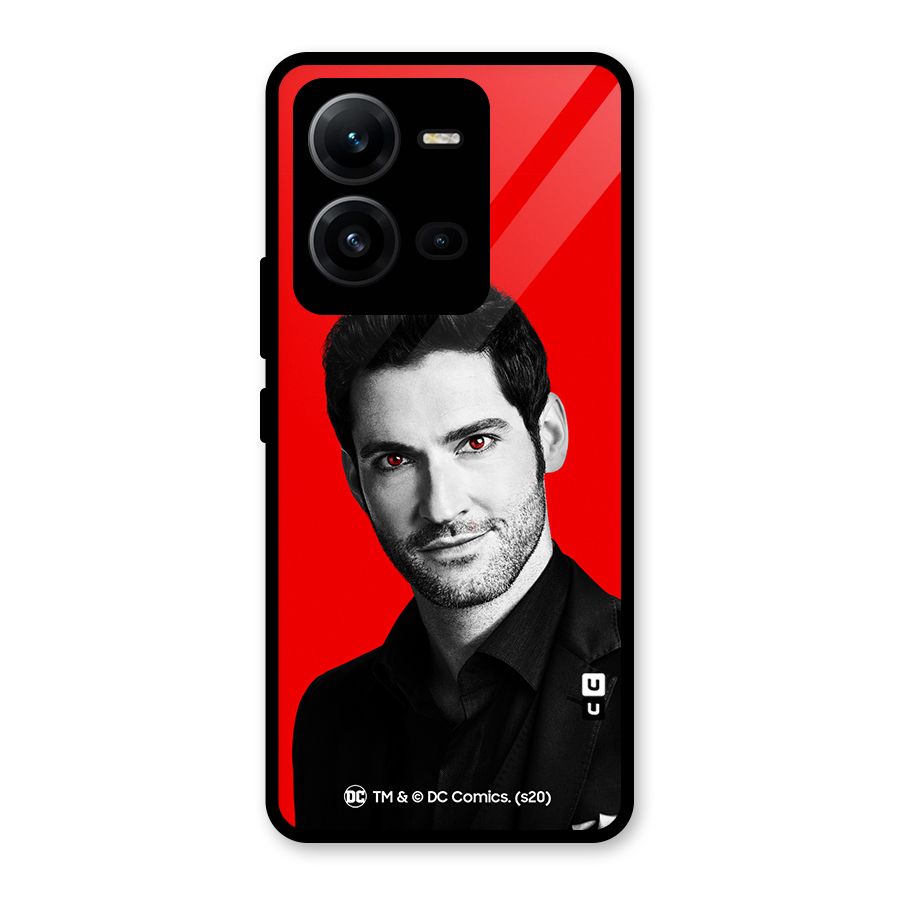Lucifer Devil Smile Glass Back Case for Vivo V25