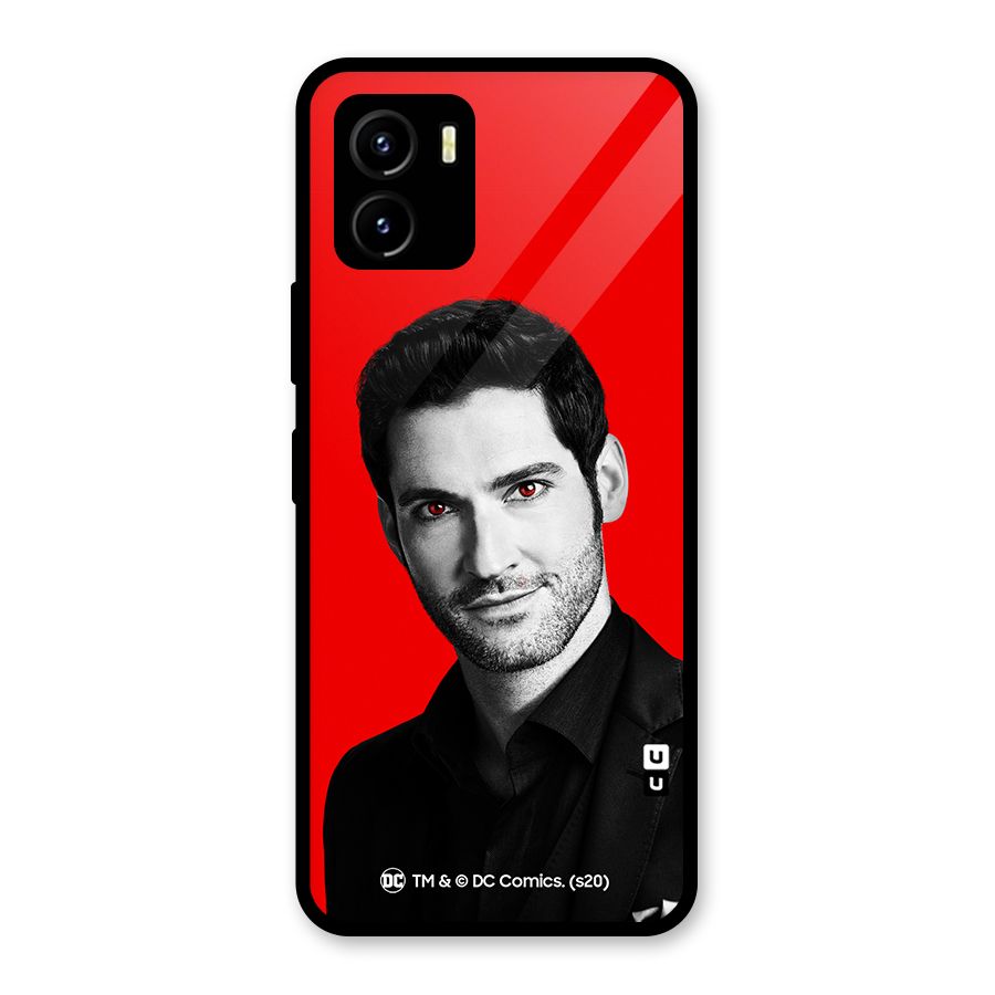 Lucifer Devil Smile Glass Back Case for Vivo Y15s