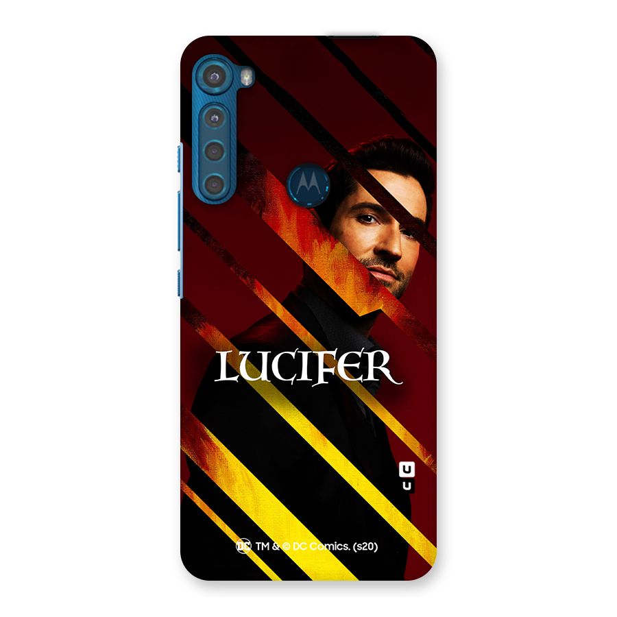 Lucifer Hell Stripes Back Case for Motorola One Fusion Plus