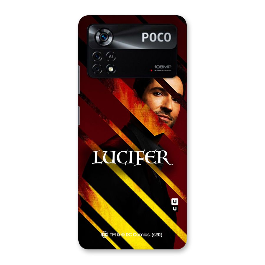 Lucifer Hell Stripes Back Case for Poco X4 Pro 5G