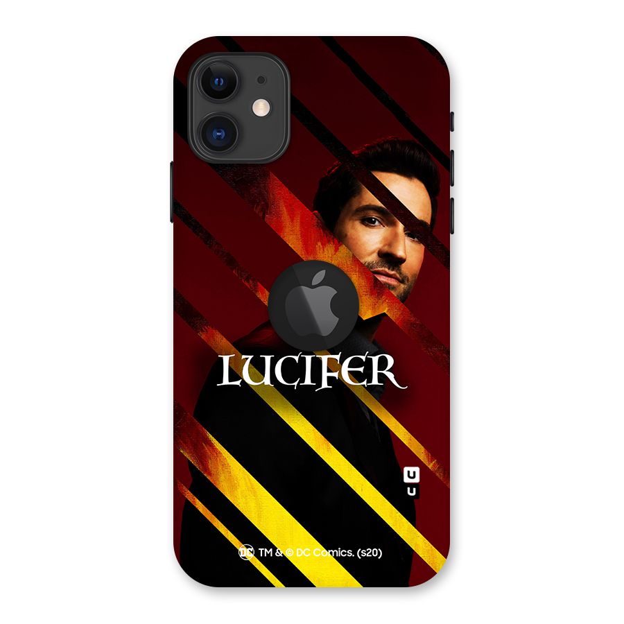 Lucifer Hell Stripes Back Case for iPhone 11 Logo Cut