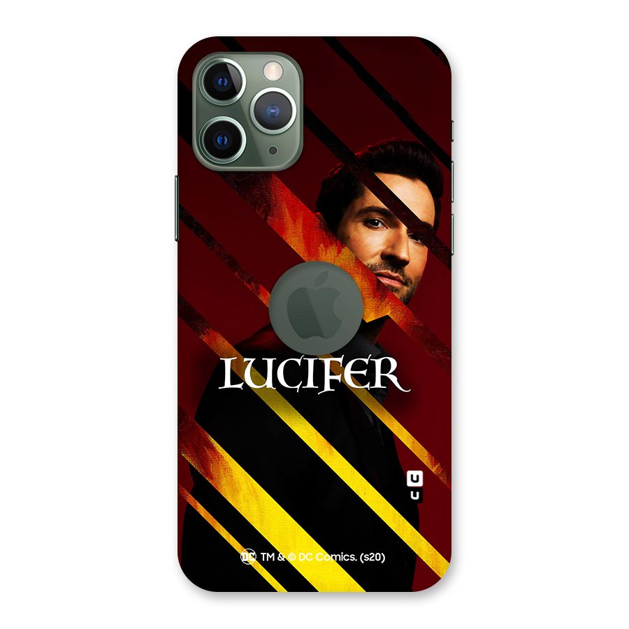 Lucifer Hell Stripes Back Case for iPhone 11 Pro Logo  Cut