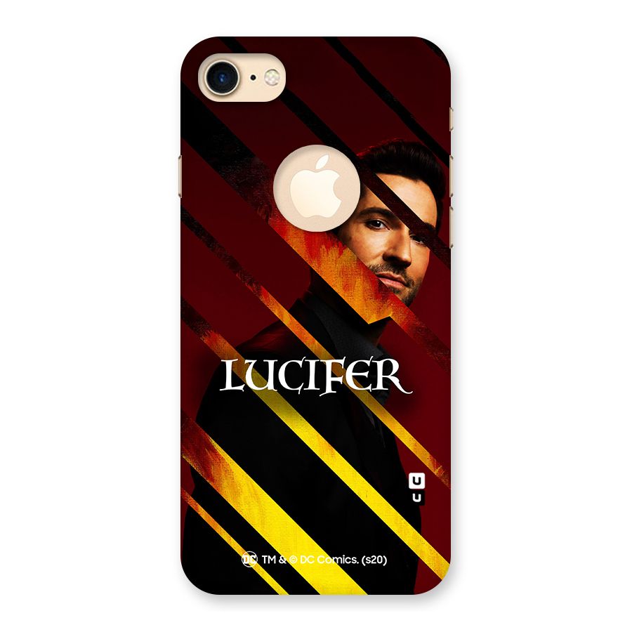 Lucifer Hell Stripes Back Case for iPhone 7 Logo Cut