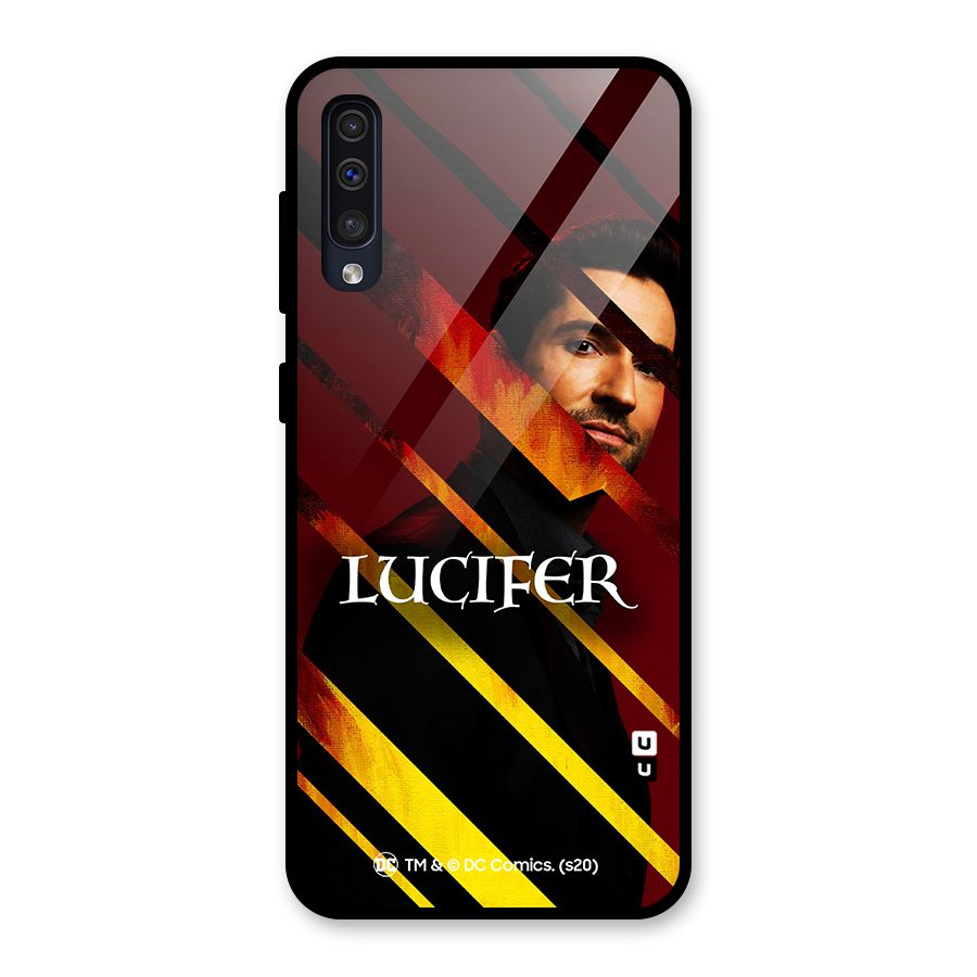 Lucifer Hell Stripes Glass Back Case for Galaxy A50