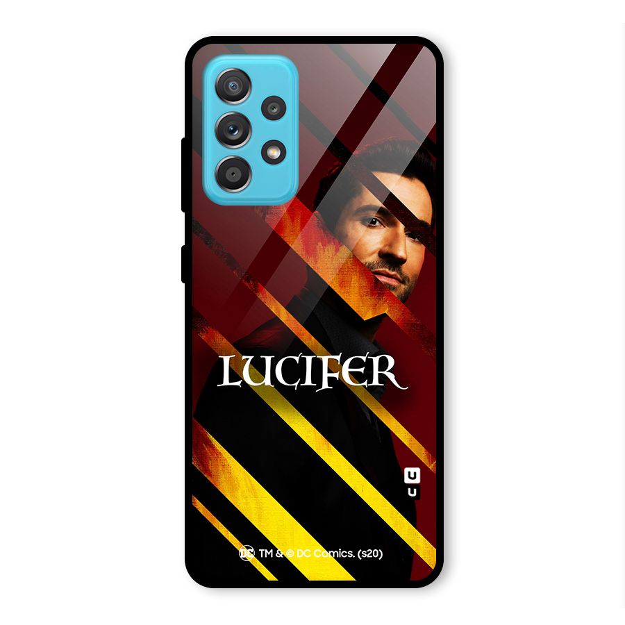 Lucifer Hell Stripes Glass Back Case for Galaxy A52s 5G